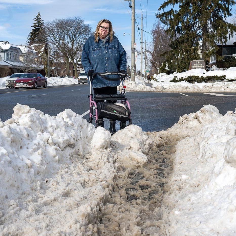 People with mobility issues struggle to navigate sidewalks as cities rush to clear snow
